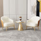 Glam Styled Leather Armchair Fixed Back Basic Four Legs Recessed Arms Chair Clearhalo 'Accent Chairs' 'accent_chairs' 'Chairs & Seating' 'furn' 'furn_accent_chairs' 'Furniture' 'Living Room Furniture' 1200x1200_b54e358c-21fc-4b71-86cb-bf167b4d2bbe
