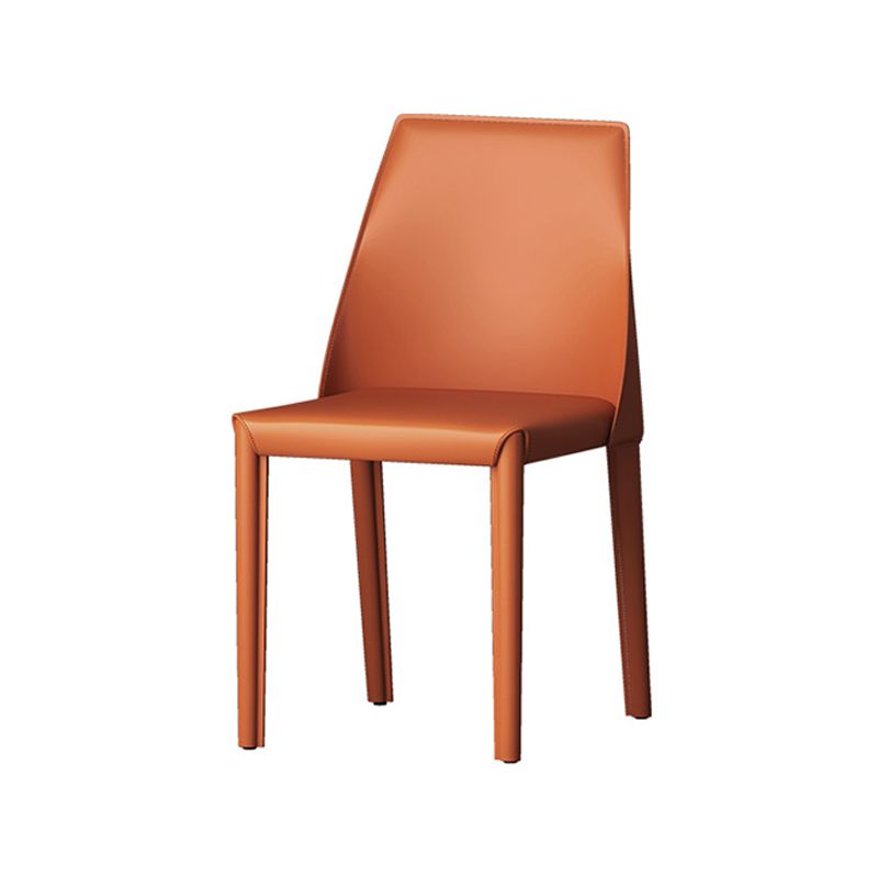 Parsons Side Chair Contemporary Leather Indoor-Outdoor Armless Chair
