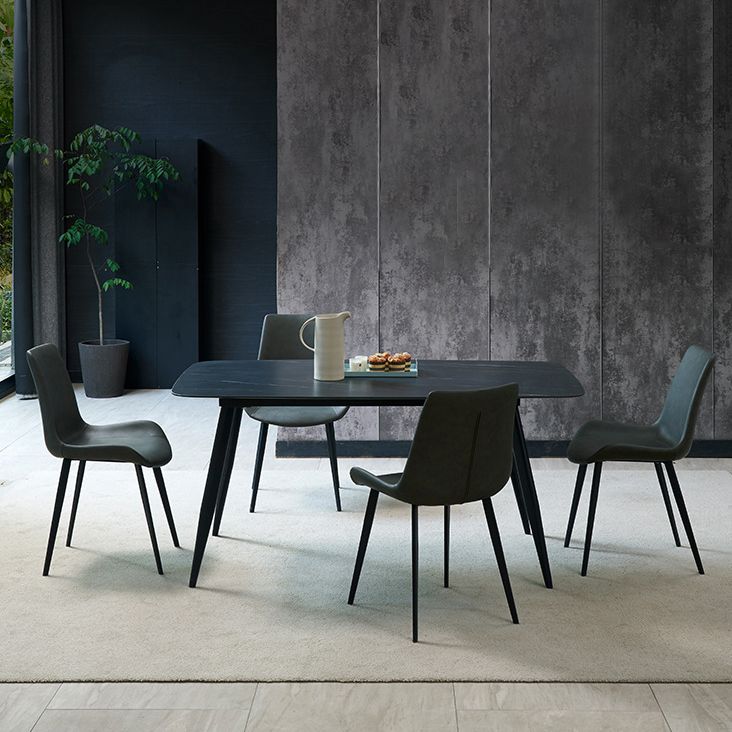 Metal Industrial Dining Chair Metallic Finish Solid Back Indoor Chair Clearhalo 'Dining Chairs' 'Dining Tables & Seating' 'dining_chair' 'furn' 'furn_dining_chair' 'Furniture' 'furniture_dining_chair' 'Kitchen & Dining Furniture' 1200x1200_b5504bd7-32cf-4775-a6a5-d97eb1041d8d