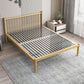 Metalen eigentijds standaardbed met metalen benen bedframe met hoofdeinde