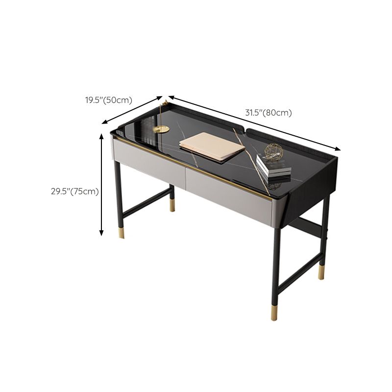 Industrial Rectangular Office Desk Antique Finish Computer Desk with 2 Storage Drawers Clearhalo 'furn' 'furn_office_desk' 'Furniture' 'Office Desks' 'Office Furniture' 'office_desk' 1200x1200_b5520ec6-fc06-435c-9348-364bf1eb670a