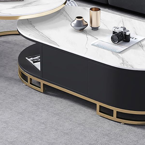 No Distressing Glam Side Table Living Room End Table with 3 Drawers