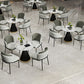 Glam Metal Dinette Table Gesinterde stenen eettafel voor thuisgebruik