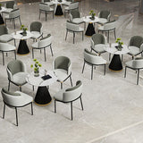 Glam Metal Dinette Table Gesinterde stenen eettafel voor thuisgebruik