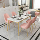 Glam Style 1/4/5 Pieces Dining Set White-gold Table Kitchen Set for Dining Room Clearhalo 'Dining Room Sets' 'Dining Tables & Seating' 'dining_room_set' 'furn' 'furn_dining_room_set' 'Furniture' 'furniture_dining_room_set' 'Kitchen & Dining Furniture' 'kitchen&dining_furn' 'kitchen' 1200x1200_b5547654-92b3-4ba6-95a9-38637623bad1