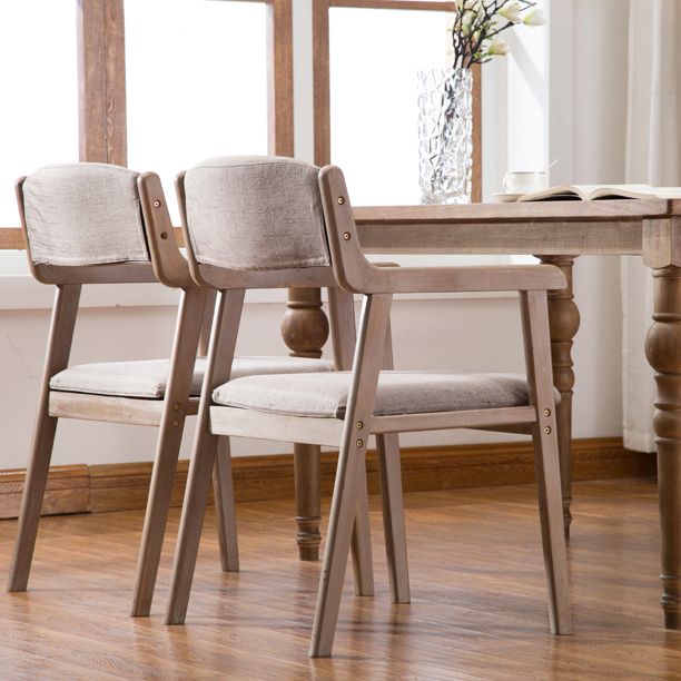 Contemporary Dining Chair 18'' Wide Open Arm Chair with 4 Wood Legs for Home Use Clearhalo ' kitchen&dining_furn' 'Dining Chairs' 'Dining Tables & Seating' 'dining_chair' 'furn' 'furn_dining_chair' 'Furniture' 'furniture_dining_chair' 'Kitchen & Dining Furniture' 'kitchen' 1200x1200_b555827c-96e1-4f92-806f-daa2355c7aba