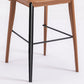 Contemporary Leather Bar Stool Low Back Counter Bar Stool with Metal Legs for Home Clearhalo 'Bar Furniture' 'Bar Stools' 'bar_stools' 'furn' 'furn_bar_stools' 'Furniture' 'Kitchen & Dining Furniture' 1200x1200_b555d117-f009-4b64-b25a-54dea18a2904