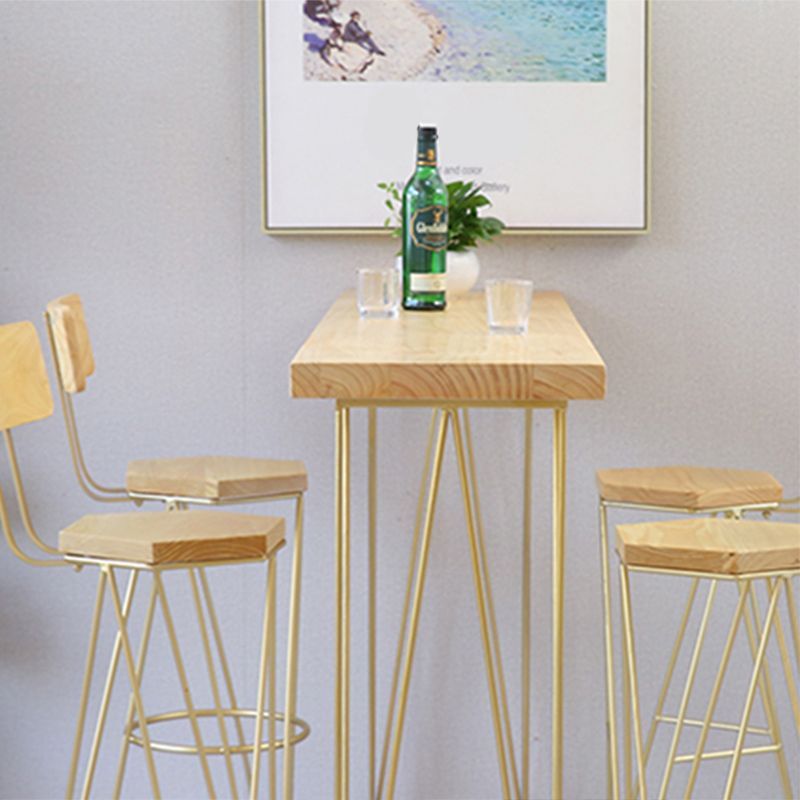 Moderner Bar-Esstisch aus massivem Holz, rechteckiger Bartisch für die Küche