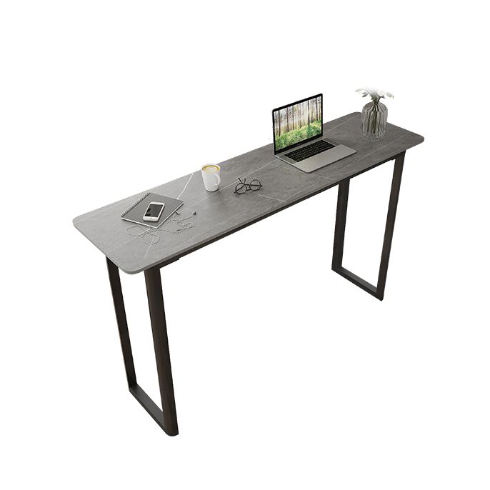 Modern Sintered Stone Top Rectangle Sled Bar Dining Table with Metal Base Clearhalo 'Bar Furniture' 'Bar Tables' 'bar_tables' 'furn' 'furn_bar_tables' 'Furniture' 'Kitchen & Dining Furniture' 1200x1200_b5563ab2-ad36-411e-8eb9-2fc3e20532e8