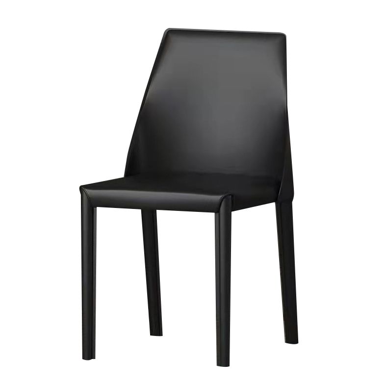 Leather Contemporary Modern Indoor-Outdoor Side Chair Parsons Chair Clearhalo 'Dining Chairs' 'Dining Tables & Seating' 'dining_chair' 'furn' 'furn_dining_chair' 'Furniture' 'furniture_dining_chair' 'Kitchen & Dining Furniture' 1200x1200_b5569055-1add-423d-b33c-383daccc9a22