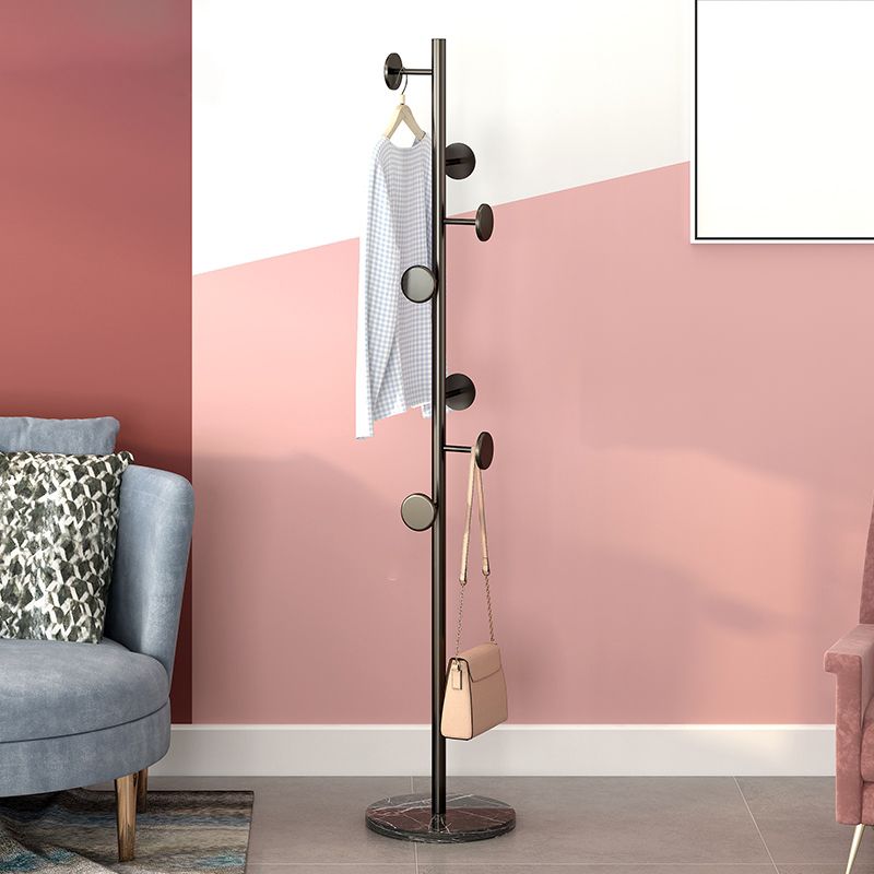 Contemporary Coat Hanger Metal Marble Detached Floor Coat Rack Living Room Clearhalo 'Entry & Mudroom Furniture' 'furn' 'furn_hall_tree_coat_racks' 'Furniture' 'Hall Trees & Coat Racks' 'hall_tree_coat_racks' 1200x1200_b557ae58-76ee-4734-b98e-4f69023a30e3