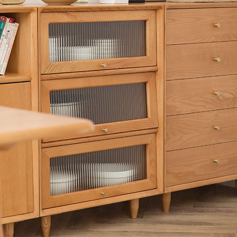 Modern Rectangle Cabinet Knobs Wood Side Cabinet with Drawer Clearhalo 'Cabinets & Chests' 'cabinets_chests' 'furn' 'furn_cabinets_chests' 'Furniture' 'Living Room Furniture' 1200x1200_b5588b61-df10-48a4-8f36-0ddac162d7ac