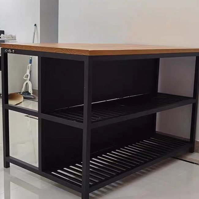 Mesa moderna de la mesa de preparación de madera de la isla de la isla para sala de cocina