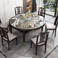 Modern Simple Dining Table Sintered Stone Dinner Table with Wood Legs Clearhalo 'Dining Tables & Seating' 'Dining Tables' 'dining_table' 'furn' 'furn_dining_table' 'Furniture' 'Kitchen & Dining Furniture' 1200x1200_b55a1796-eda5-4723-a54c-c7e56f26f6cd