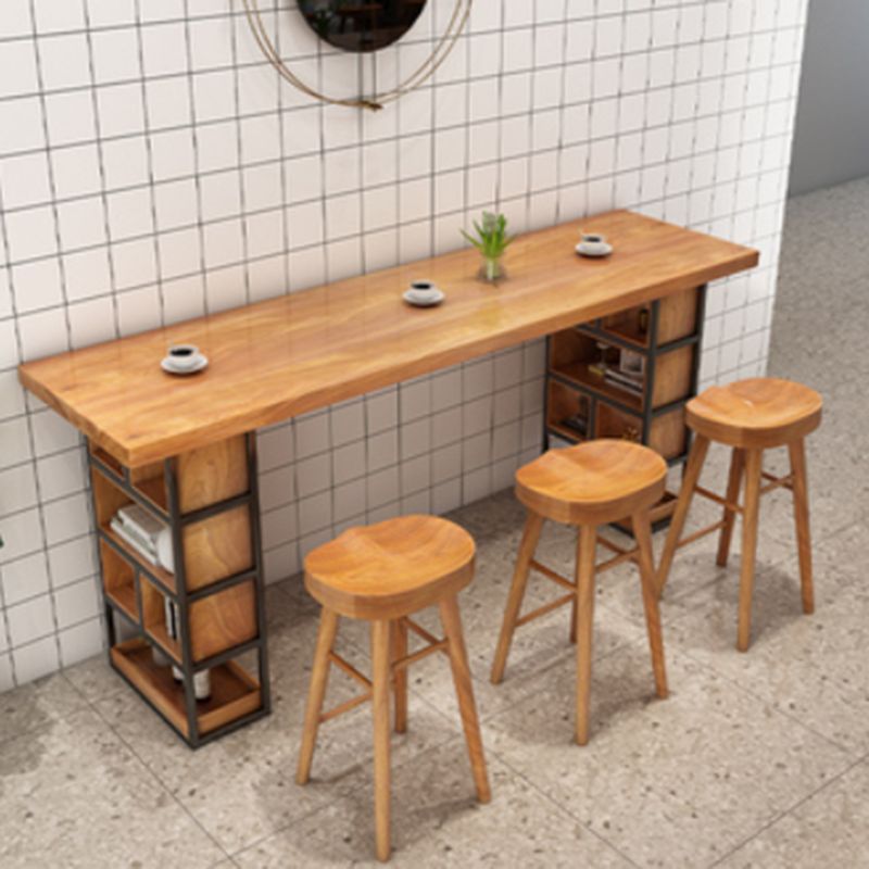 Contemporary Bar Table Set 1/4 Pieces Rectangle Solid Wood Bar Table Set for Indoor Clearhalo 'Bar Furniture' 'furn' 'furn_home_bar_bar_sets' 'Furniture' 'Home Bars & Bar Sets' 'home_bar_bar_sets' 'Kitchen & Dining Furniture' 1200x1200_b55af137-eb87-44a2-99e7-4686bb293ef6