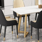 Glam Dining Table Set 1/2/7 Pcs Sintered Stone Dining Table and Upholstered Chairs Clearhalo 'Dining Room Sets' 'Dining Tables & Seating' 'dining_room_set' 'furn' 'furn_dining_room_set' 'Furniture' 'Kitchen & Dining Furniture' 1200x1200_b55b7642-a66f-4849-940d-b9eb9864264a