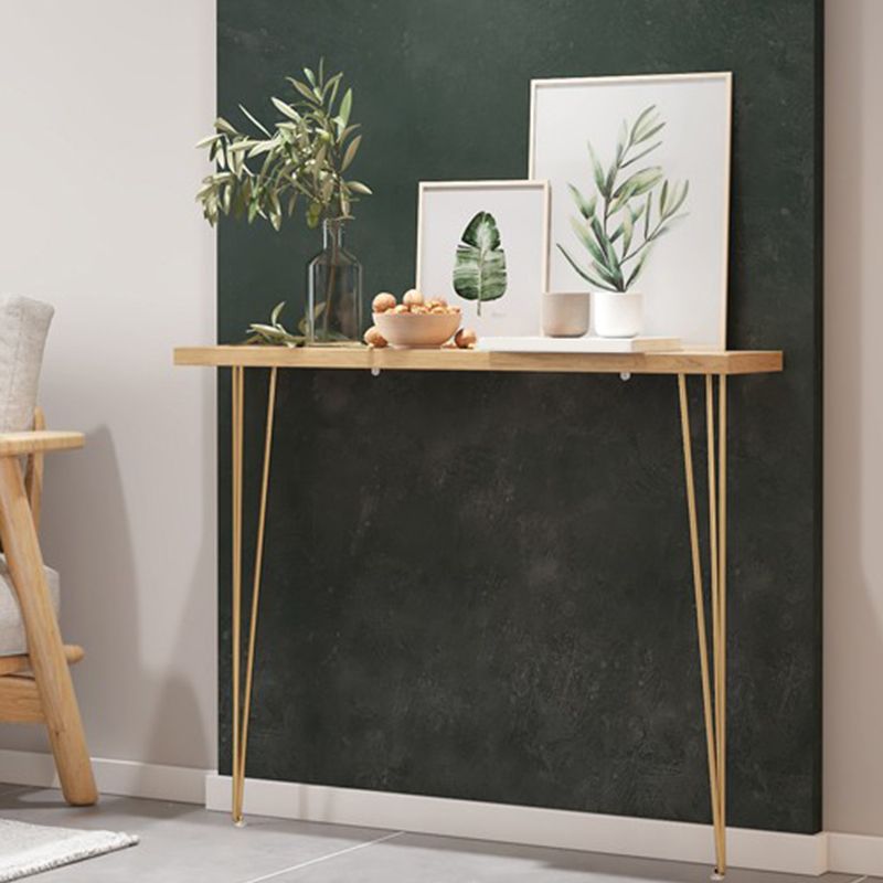Rectangle Shape Contemporary Console Table Natural Console Sofa Table with 2 Legs