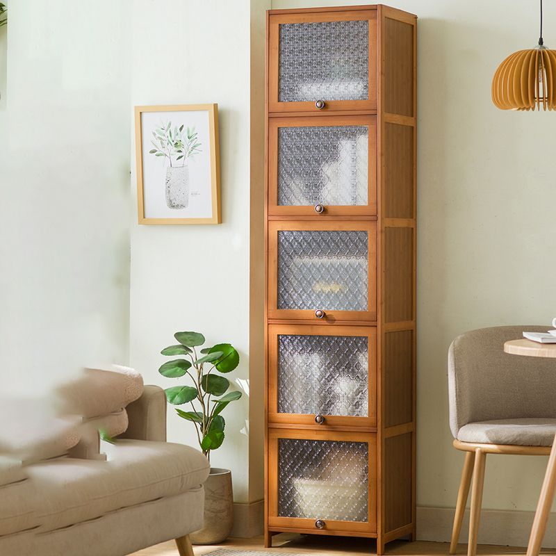 Wood Standard Cabinet Glass Door Contemporary Accent Cabinet with Doors Clearhalo 'Cabinets & Chests' 'cabinets_chests' 'furn' 'furn_cabinets_chests' 'Furniture' 'Living Room Furniture' 1200x1200_b55c873c-499f-4793-9d1d-13cfc666493b