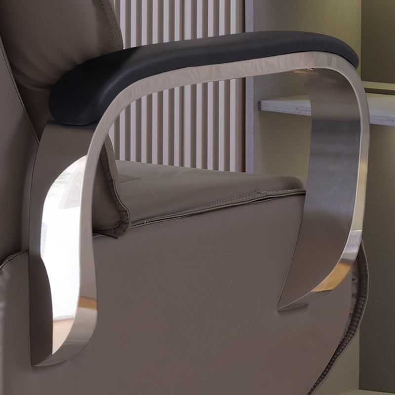 Chaise moderne en cuir en cuir réglable Hauteur de bureau chaise de bureau avec roues