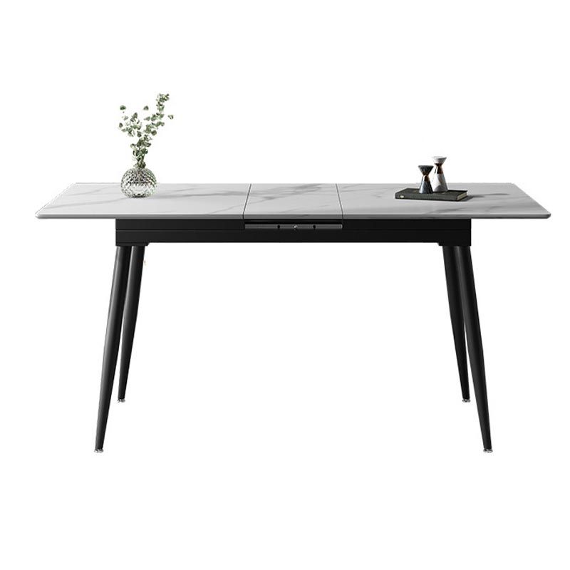Rectangular Sintered Stone Dining Table Modern Furniture with 4 Legs for Home Clearhalo 'Dining Tables & Seating' 'Dining Tables' 'dining_table' 'furn' 'furn_dining_table' 'Furniture' 'Kitchen & Dining Furniture' 1200x1200_b55d5bf9-8838-411b-bd75-2b799980fb9a