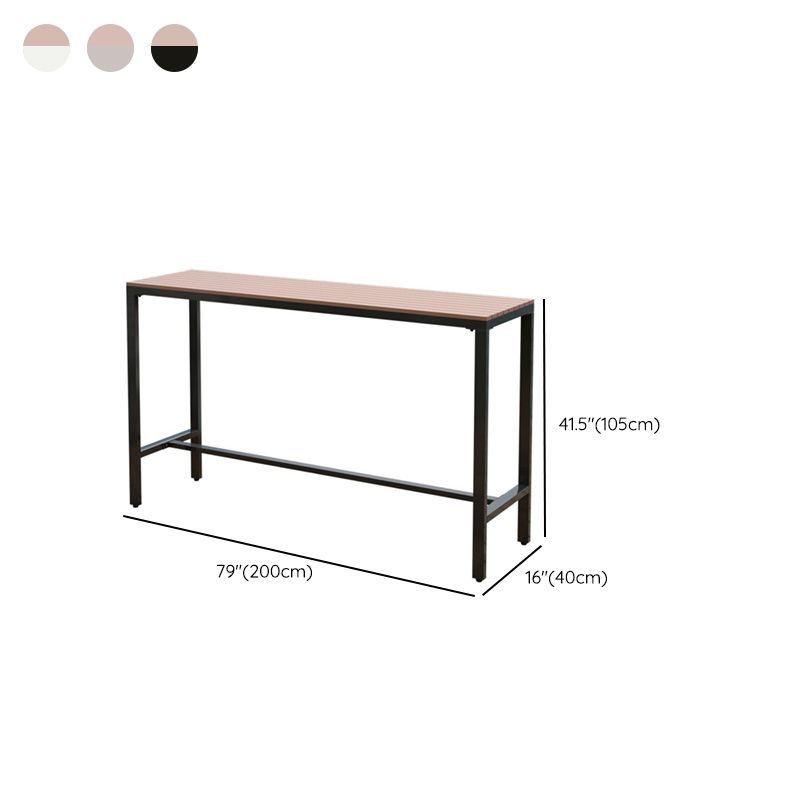 Modern Bar Table Brown Top Dining Table for Kitchen Living Room Coffee Room Clearhalo 'Bar Furniture' 'Bar Tables' 'bar_tables' 'furn' 'furn_bar_tables' 'Furniture' 'Kitchen & Dining Furniture' 1200x1200_b55fbfb0-95cf-47dc-bc5e-638cb4e8077d
