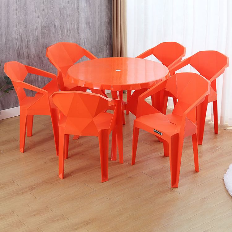 Modern Plastic Dining Arm Chairs Outdoor Side Back Patio Dining Armchairs Clearhalo ' kitchen&dining_furn' 'Dining Chairs' 'Dining Tables & Seating' 'dining_chair' 'furn' 'furn_dining_chair' 'Furniture' 'furniture_dining_chair' 'Kitchen & Dining Furniture' 'kitchen' 1200x1200_b56065ff-1008-4aa7-be86-42b2dfec986a