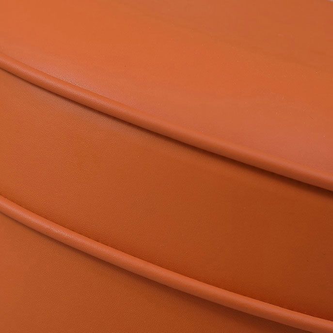 Orange Faux Leather Pouf Modern Pure Color Round Indoor Pouf Clearhalo 'furn' 'furn_ottomans_poufs' 'Furniture' 'Living Room Furniture' 'Ottomans & Poufs' 'ottomans_poufs' 1200x1200_b5606ef1-dc25-472a-b686-f0c72ff75f1a