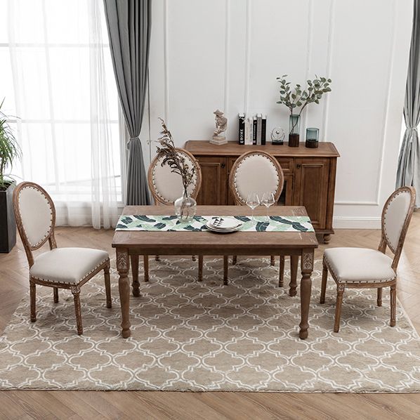 Country Solid Wood Dining Table Set with 4 Legs Base Dining Room Furniture for Home Use Clearhalo 'Dining Room Sets' 'Dining Tables & Seating' 'dining_room_set' 'furn' 'furn_dining_room_set' 'Furniture' 'furniture_dining_room_set' 'Kitchen & Dining Furniture' 'kitchen&dining_furn' 'kitchen' 1200x1200_b56074b4-de24-45e1-a026-7278146e0c1c