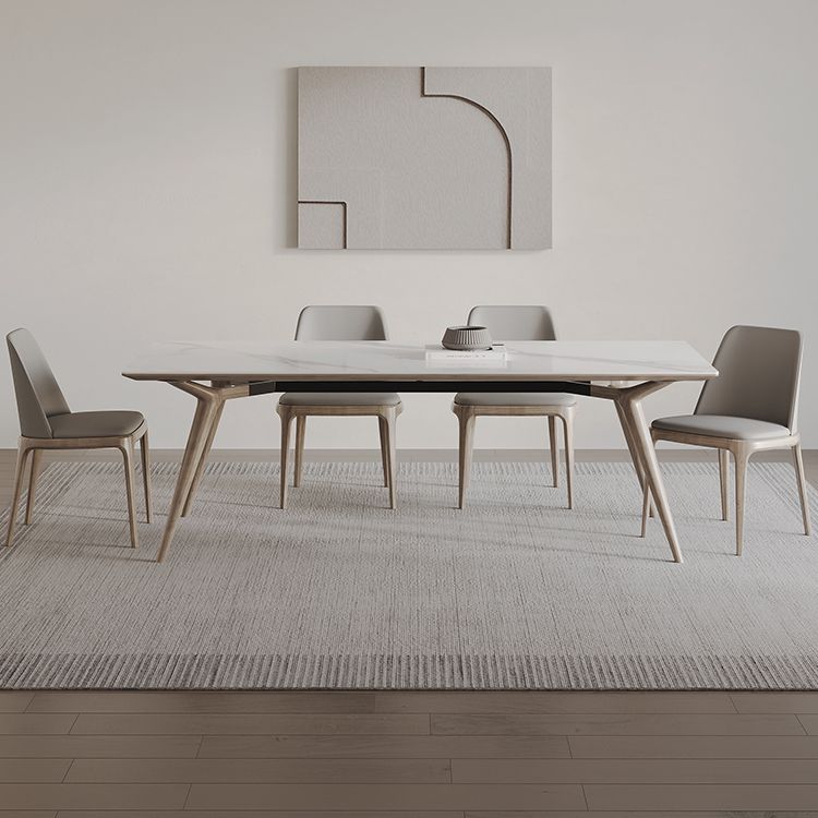 Sintered Stone Dining Set 1/2/5 Pcs Solid Wood Frame Dining Table and Chairs Clearhalo 'Dining Room Sets' 'Dining Tables & Seating' 'dining_room_set' 'furn' 'furn_dining_room_set' 'Furniture' 'Kitchen & Dining Furniture' 1200x1200_b5607991-6a6d-4616-9ed1-d38841511e80