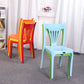 Contemporary Style Stacking Chair Plastic Slat Back Dining Armless Chair Clearhalo ' kitchen&dining_furn' 'Dining Chairs' 'Dining Tables & Seating' 'dining_chair' 'furn' 'furn_dining_chair' 'Furniture' 'furniture_dining_chair' 'Kitchen & Dining Furniture' 'kitchen' 1200x1200_b561640f-aaed-45e8-a841-61cf6f813eec