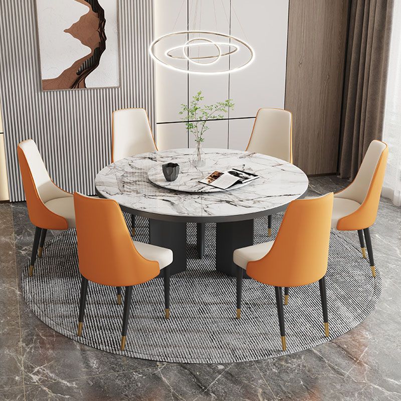 キッチンのマット仕上げのグラムフェイクレザーダイニングチェアパーソンズチェア