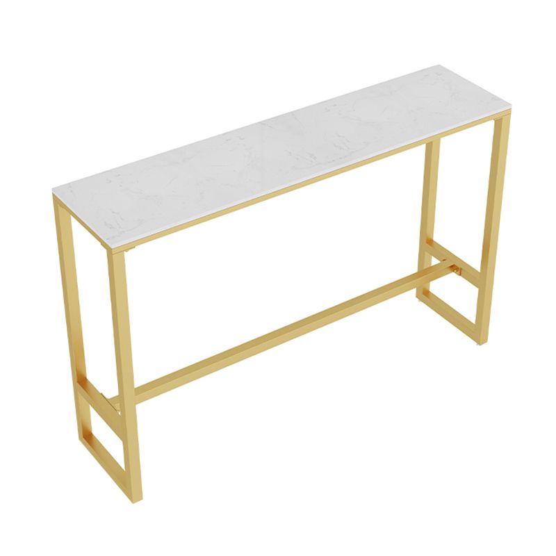 Glam Rectangle Bar Table Set 1/5 Pcs Metal Frame Bar Table with Upholstered Stools Clearhalo 'Bar Furniture' 'furn' 'furn_home_bar_bar_sets' 'Furniture' 'Home Bars & Bar Sets' 'home_bar_bar_sets' 'Kitchen & Dining Furniture' 1200x1200_b561c95f-d5d3-4102-98d8-2a1ea85945ab