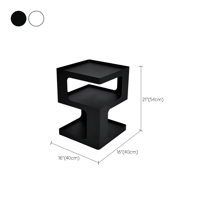 Modern Block Accent Side Table with Storage Square Living Room Corner Table Clearhalo 'Coffee & Accent Tables' 'End & Side Tables' 'end_side_tables' 'furn' 'furn_end_side_tables' 'Furniture' 'Living Room Furniture' 1200x1200_b5639741-d151-4a5b-b554-fda940237e69