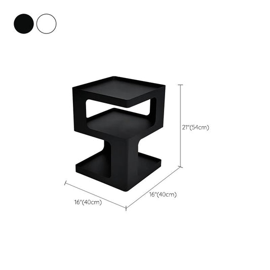 Modern Block Accent Side Table with Storage Square Living Room Corner Table Clearhalo 'Coffee & Accent Tables' 'End & Side Tables' 'end_side_tables' 'furn' 'furn_end_side_tables' 'Furniture' 'Living Room Furniture' 1200x1200_b5639741-d151-4a5b-b554-fda940237e69