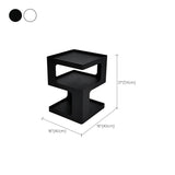 Modern Block Accent Side Table with Storage Square Living Room Corner Table Clearhalo 'Coffee & Accent Tables' 'End & Side Tables' 'end_side_tables' 'furn' 'furn_end_side_tables' 'Furniture' 'Living Room Furniture' 1200x1200_b5639741-d151-4a5b-b554-fda940237e69