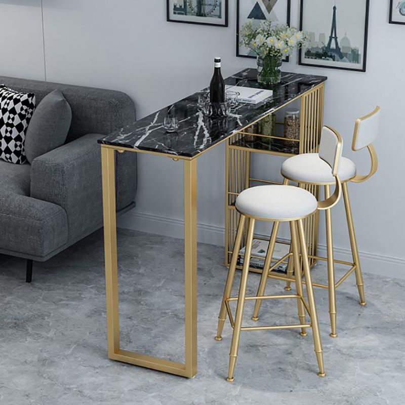 Nordic Bar Table Artificial Marble Top Pub Table with Cabinet for Dining Room Clearhalo 'Bar Furniture' 'Bar Tables' 'bar_tables' 'furn' 'furn_bar_tables' 'Furniture' 'furniture_bar_tables' 'Kitchen & Dining Furniture' 1200x1200_b56454a5-5b33-4779-9d16-dfac57a7db3a