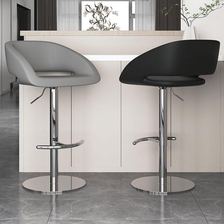 Contemporary Style Metal Bar Stool Footrest Counter Stool for Indoor Clearhalo 'Bar Furniture' 'Bar Stools' 'bar_stools' 'furn' 'furn_bar_stools' 'Furniture' 'Kitchen & Dining Furniture' 1200x1200_b566351b-5244-4367-81d9-6955b71b7e56