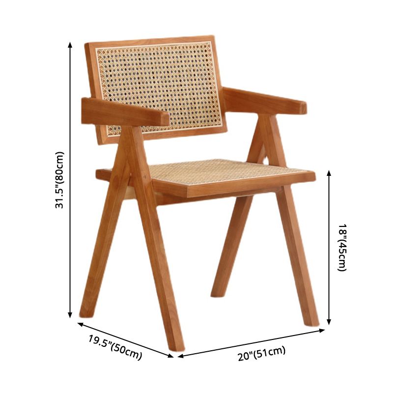 Modern Kitchen Opening Back Dining Arm Chair Solid Wood Dining Arm Chair Clearhalo ' kitchen&dining_furn' 'Dining Chairs' 'Dining Tables & Seating' 'dining_chair' 'furn' 'furn_dining_chair' 'Furniture' 'furniture_dining_chair' 'Kitchen & Dining Furniture' 'kitchen' 1200x1200_b566433d-d956-4b49-b11c-4fa3c714a2be