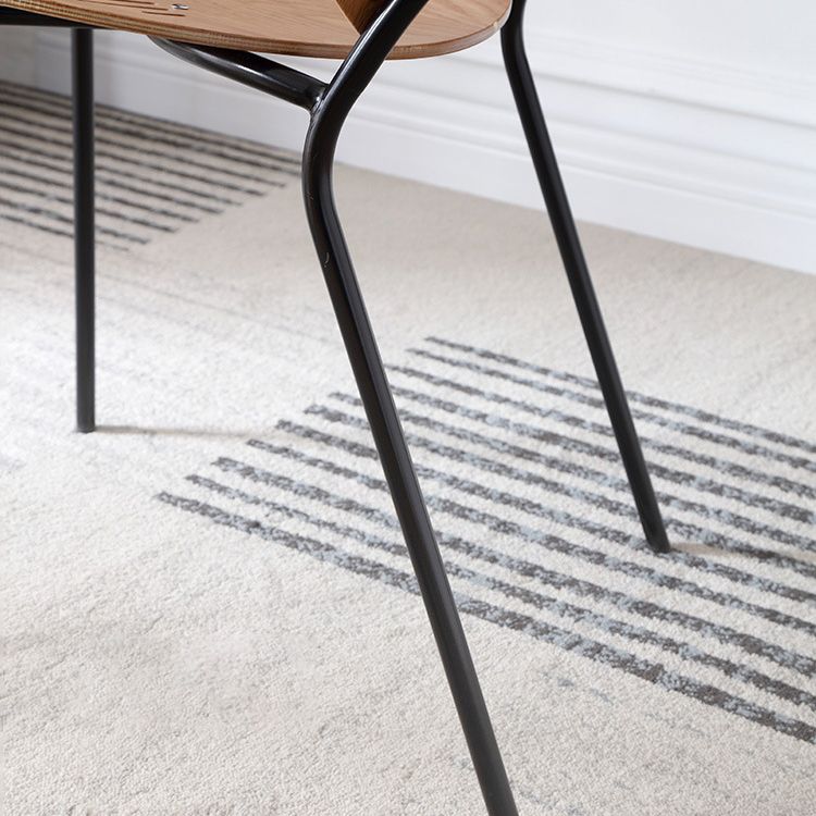 Metal Kitchen and Dining Room Chair Open Back Dining Side Black and Silver Chair Clearhalo 'Dining Chairs' 'Dining Tables & Seating' 'dining_chair' 'furn' 'furn_dining_chair' 'Furniture' 'furniture_dining_chair' 'Kitchen & Dining Furniture' 1200x1200_b5688d23-539f-4a82-99dd-378a20960969