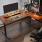 Adjustable Height Brown Computer Desk L-Shape Writing Desk for Home Clearhalo 'furn' 'furn_office_desk' 'Furniture' 'Office Desks' 'Office Furniture' 'office_desk' 1200x1200_b5690908-5991-4498-bc4c-956831571ac5