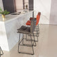 Modern Faux Leather Counter Stool Bar-height Bar Stool with Black Frame Clearhalo 'Bar Furniture' 'Bar Stools' 'bar_stools' 'furn' 'furn_bar_stools' 'Furniture' 'Kitchen & Dining Furniture' 1200x1200_b56981d1-ac57-456c-9ecf-673557bc09d1