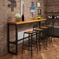Contemporary Rectangle Bar Set 1/5 Pieces Solid Wood Pub Dining Set for Dining Room