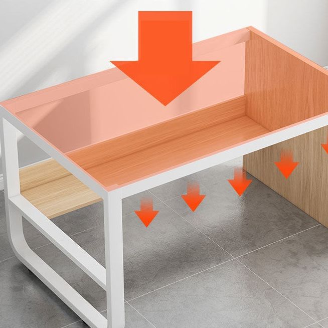 Scrivania industriale rettangolare da 60 "scrivania in legno di larghezza