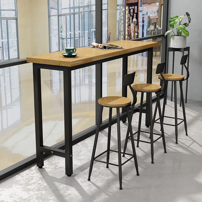 Industriële bar-eettafel voor binnen, barkruktafel van metaal en hout