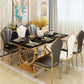 Marble Top Traditional Luxury Table Rectangle Dining Table with Trestle Base Clearhalo 'Dining Tables & Seating' 'Dining Tables' 'dining_table' 'furn' 'furn_dining_table' 'Furniture' 'Kitchen & Dining Furniture' 1200x1200_b572cad7-c4f4-49e1-b1e6-70d149520602