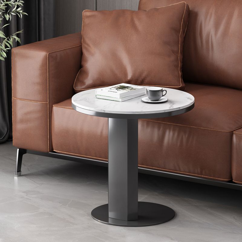 Mesa de acento rústico acento de acento pedestal de metal redonda de la sala de estar de la sala de estar