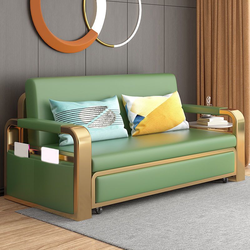 Contemporary Square Arm Removable Sofa Bed Metal Frame Sofa with Storage for Apartment Clearhalo 'Furniture' 'furniture_sofas' 'Living Room Furniture' 'Sofa' 'sofas' 1200x1200_b57566f0-d857-49c2-a1da-eb406a6c0d3c