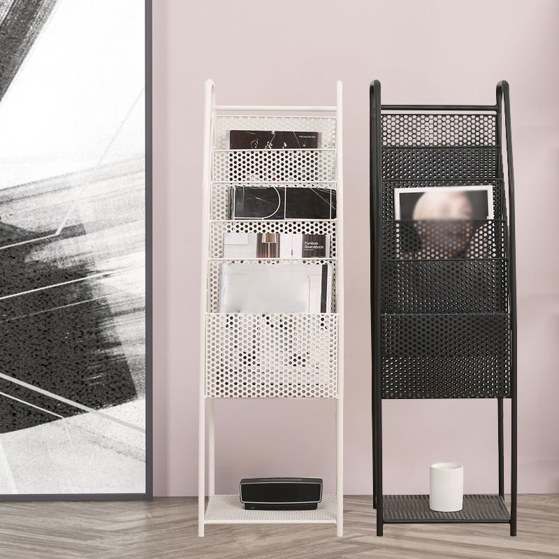 Industrial Iron Ladder Bookshelf Closed Back Vertical Bookshelf,11.8"L x 11.8"W x 37.8"H Clearhalo 'Bookcases' 'furn' 'furn_bookcases' 'Furniture' 'furniture_bookcases' 'kitchen' 'kitchen_bookcases' 'Living Room Furniture' 'Office Furniture' 1200x1200_b5779e0a-babc-4b02-9113-34ff202e8399