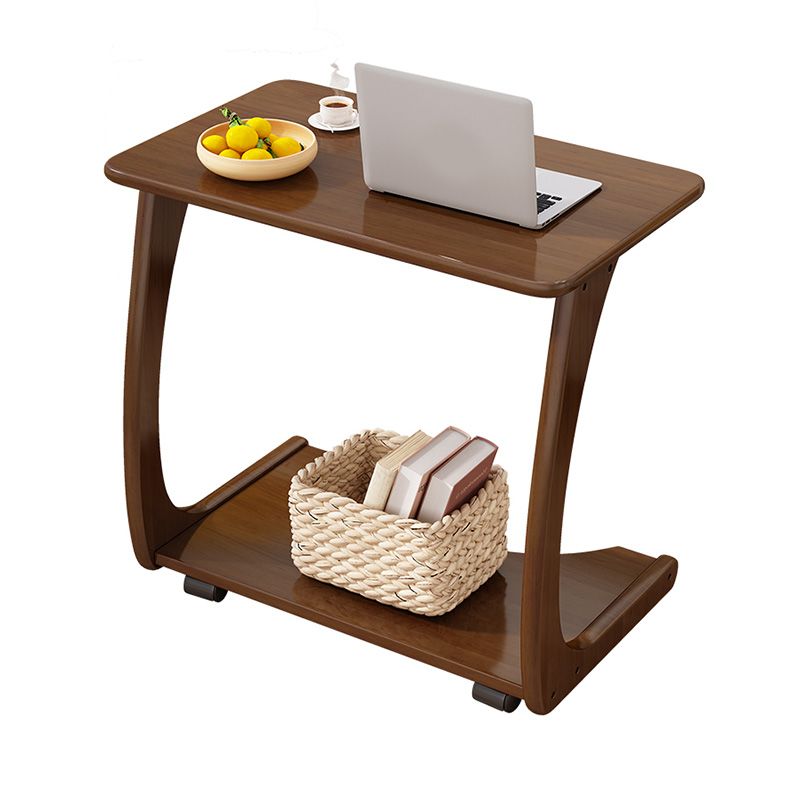 Tavolo laterale Nordico C Tavolino rettangolare in legno massiccio per soggiorno