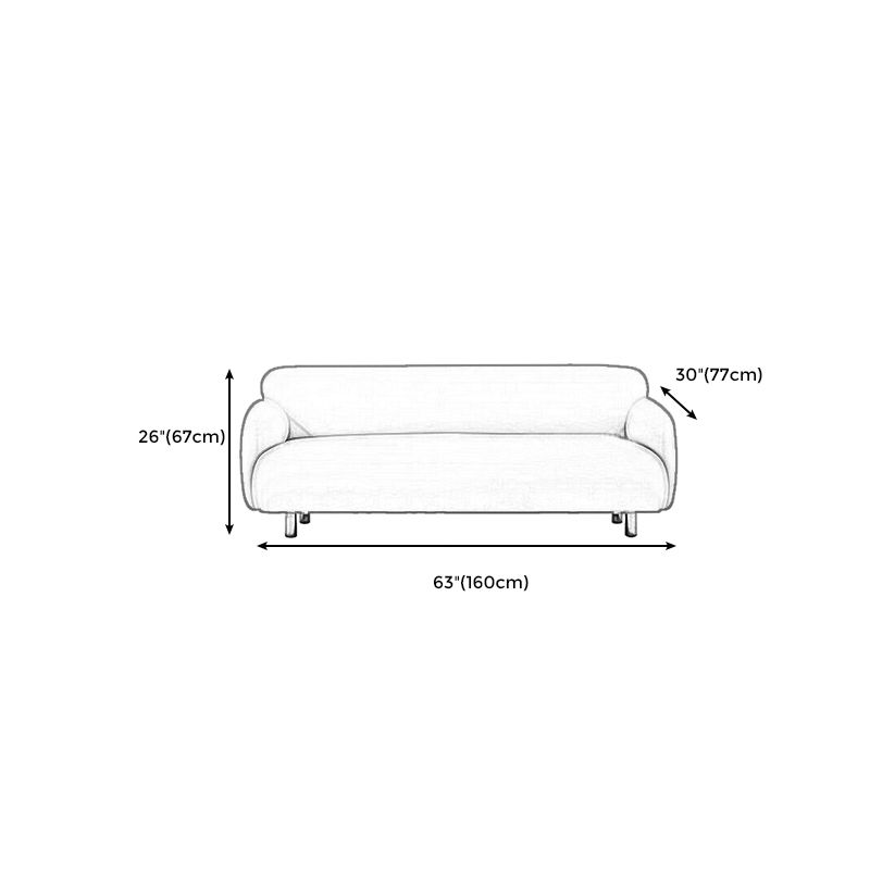 26.37"H Scandinavian Faux Leather Square Arm Stain Resistant Sofa for Apartament Clearhalo 'furn' 'furn_sofas' 'Furniture' 'furniture_sofas' 'kitchen' 'kitchen_sofas' 'Living Room Furniture' 'Sofa' 'sofas' 1200x1200_b5786297-9434-471f-857c-7c8d8de9466c